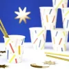 Gobelet en papier Fantaisie mix color (Lot de 6)
