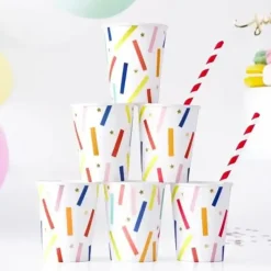 Gobelet en papier Fantaisie mix color (Lot de 6)