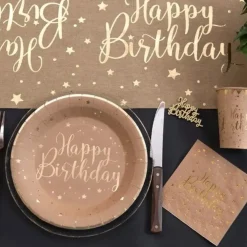 Gobelet Happy Birthday Kraft - lot de 10