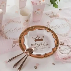 Gobelet Princesse Or Rose (lot de 10)
