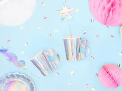 6 Gobelets Sirène Irisés 220 ml – Gobelets Carton Anniversaire