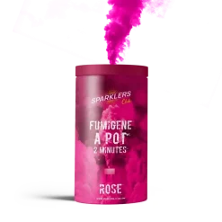 Gros pot fumigène 2 minutes Rose