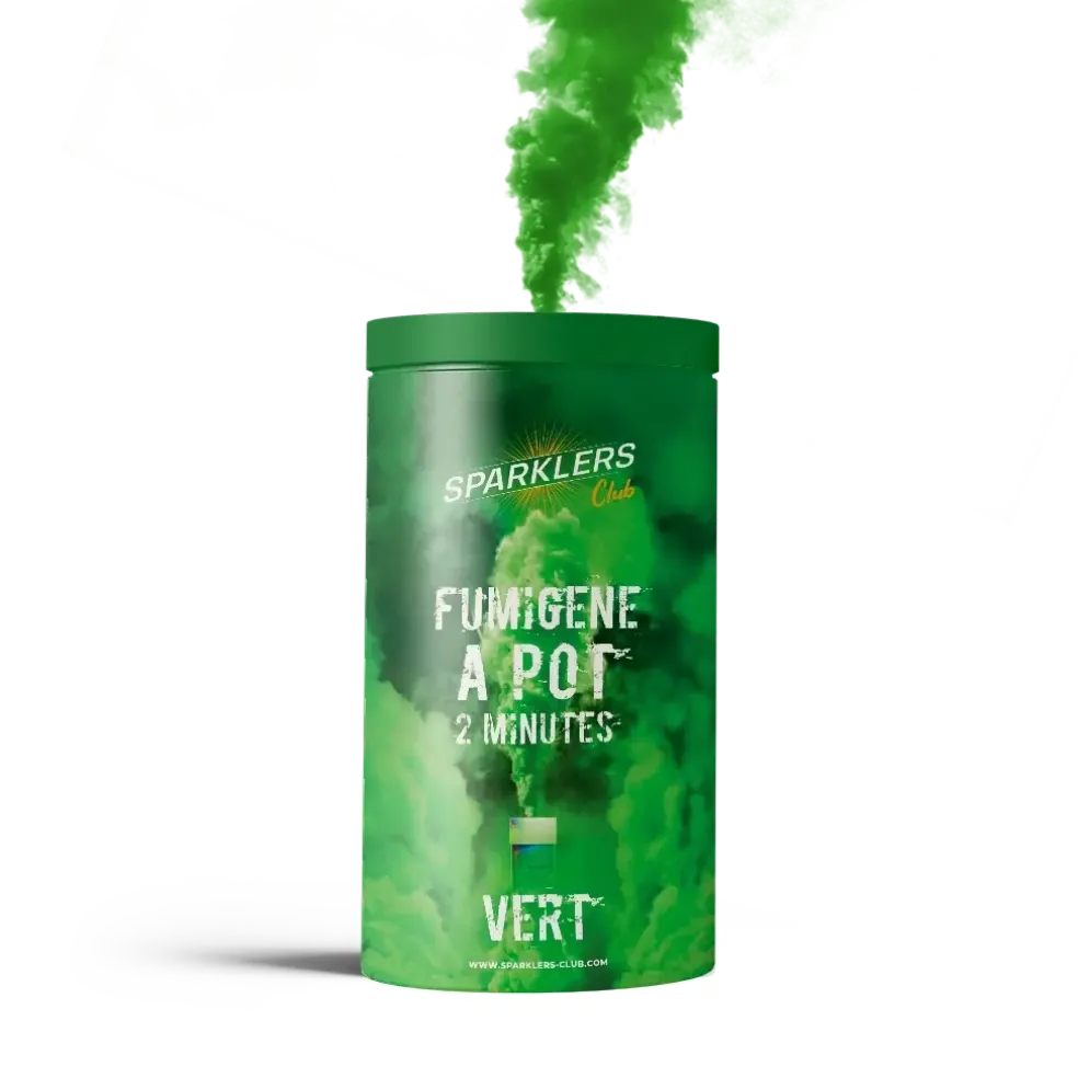 Gros pot fumigène 2 minutes vert