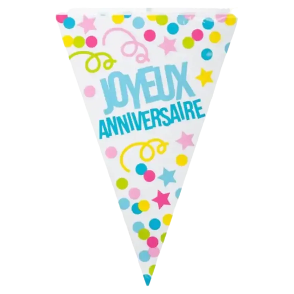 Guirlande de Fanions "Joyeux Anniversaire" Color Party