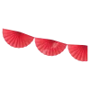Guirlande de tissus rosettes rouges 3 mètres