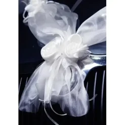 Guirlande en Organza de roses blanches (Lot de 2)