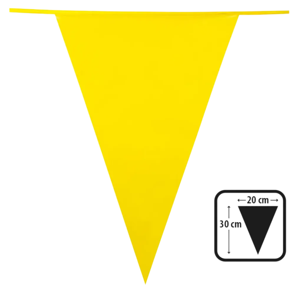 Guirlande Fanions Jaune – Décoration Anniversaire Fête Enfant Guinguette