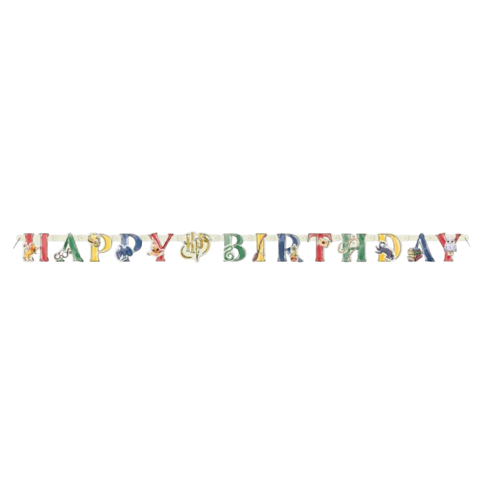 Guirlande Happy Birthday Harry Potter 182 cm – Décoration Anniversaire