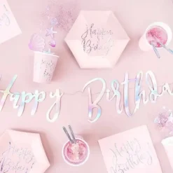 Guirlande Happy Birthday irrisée