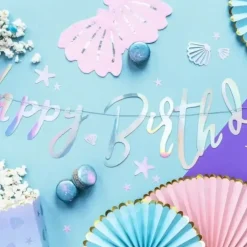 Guirlande Happy Birthday irrisée