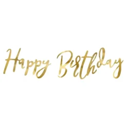 Guirlande Happy Birthday Or