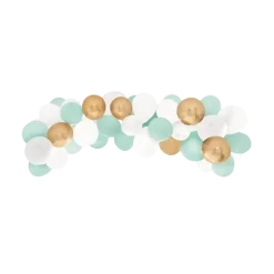 Kit 40 Ballons pour Arche Baby Boy - Vert/Blanc/Or