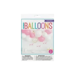 Kit Ballons pour Arche - Rose/Blanc/Transparent