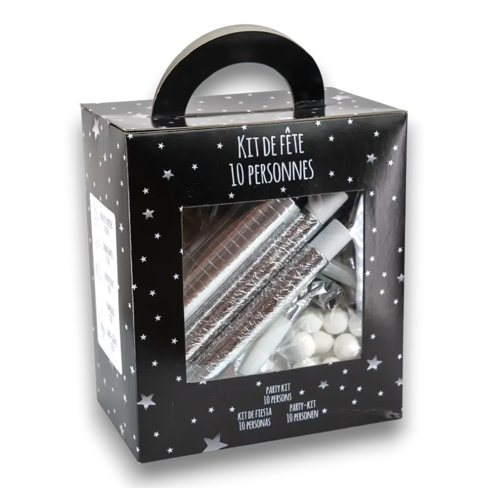 Kit Cotillons Argent 10 Personnes
