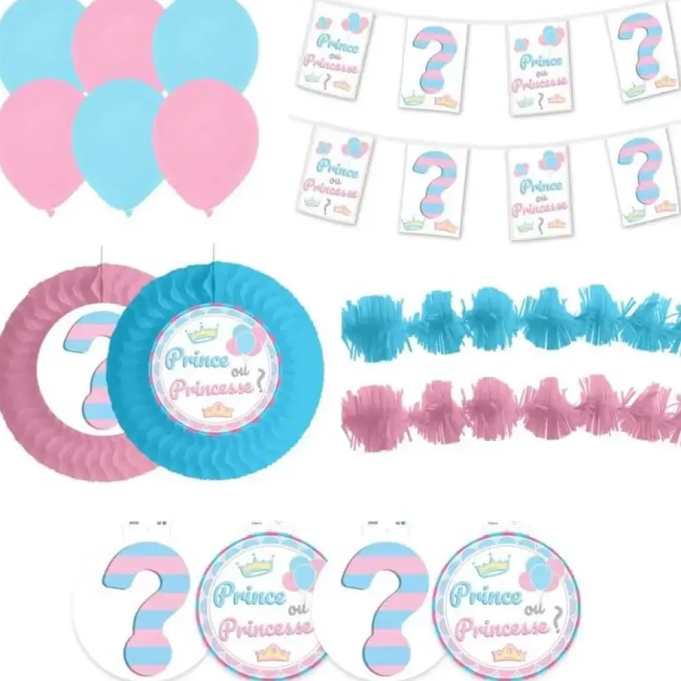 Kit décoration "Prince ou Princesse" - 15 pièces