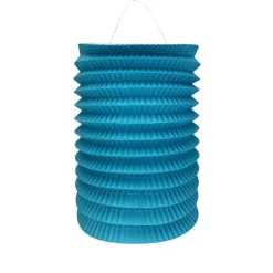 12 Lampions en Papier Bleu 16 cm – Décoration Suspendue de Fête
