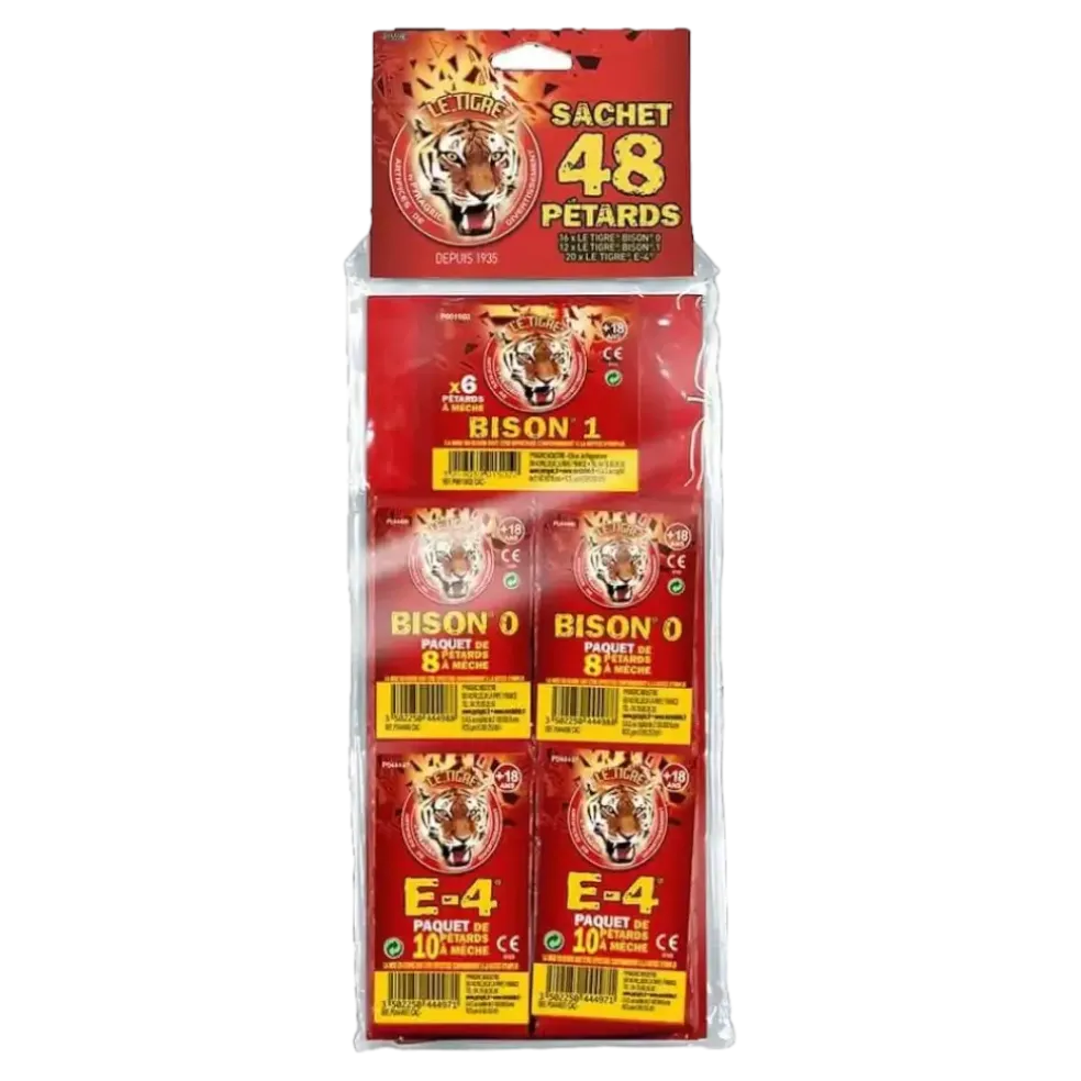 LE TIGRE® N°3 (Sachet de 48 pétards)