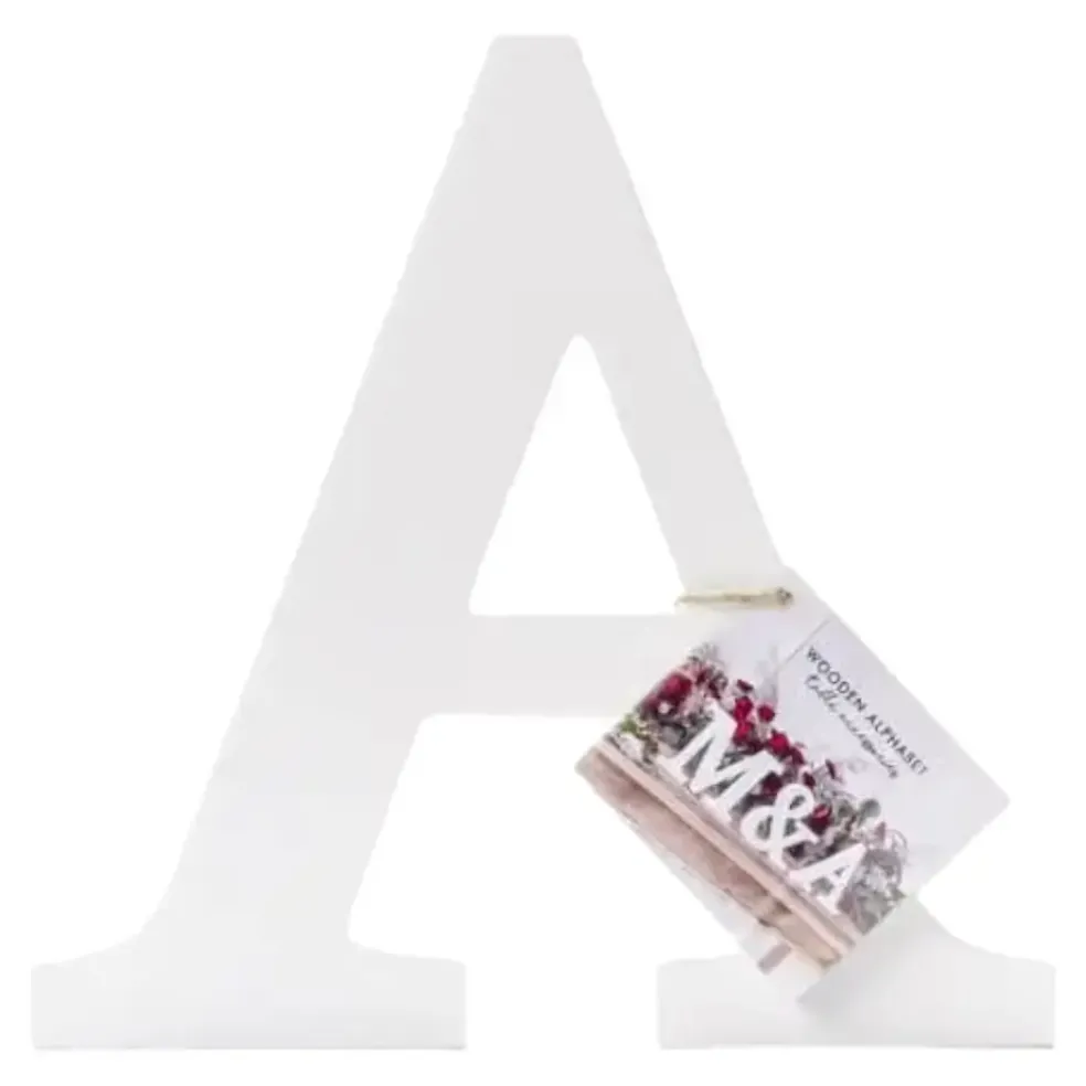 Lettre A en Bois Blanc