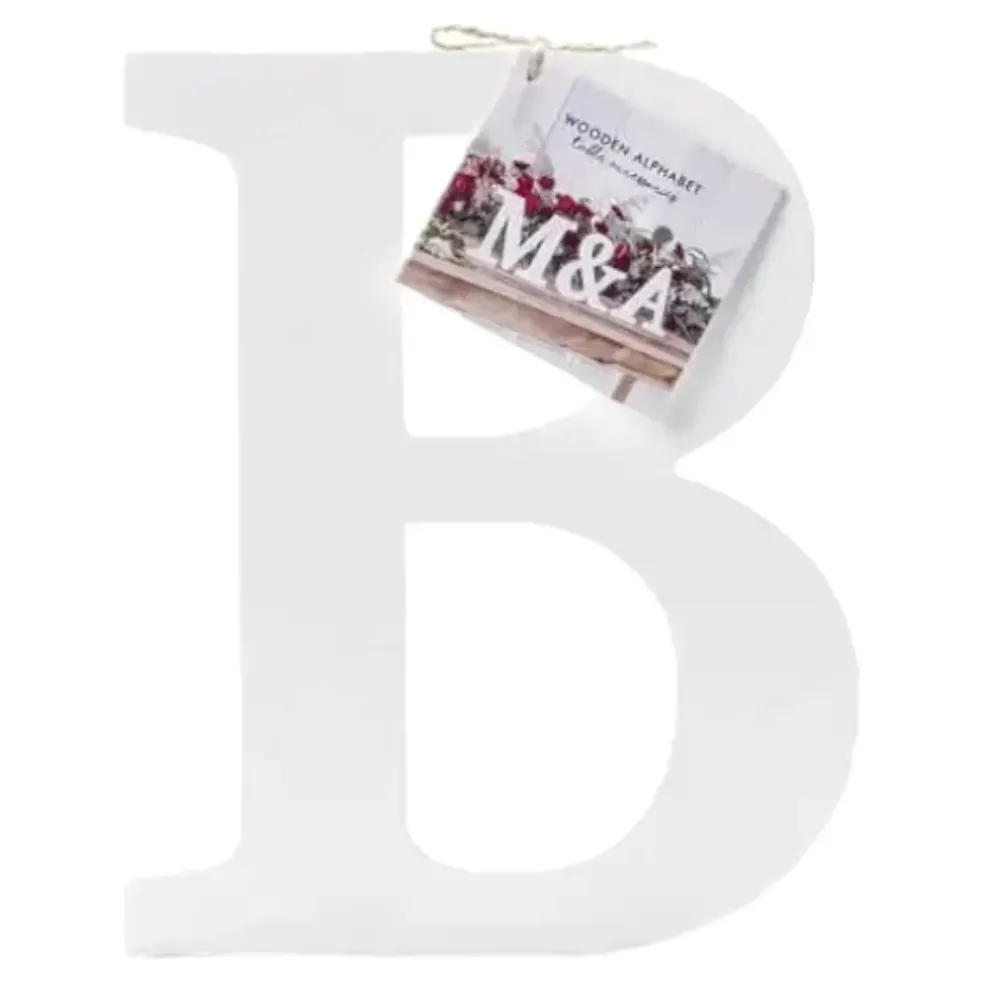 Lettre B en Bois Blanc