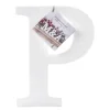 Lettre P en Bois Blanc