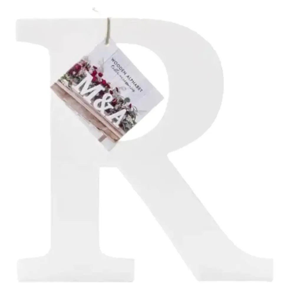 Lettre R en Bois Blanc