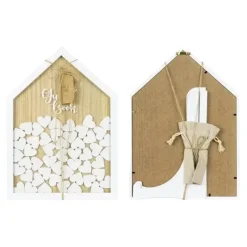 Livre d'or en bois - Maison & 50 coeurs