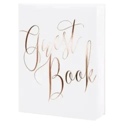 Livre d'or mariage blanc écriture Or Rose