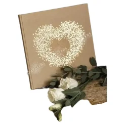 Livre d'or Mariage kraft avec ornement or 22 pages