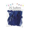 LOT DE 20 BALLONS - BLEU ROYAL - 25CM