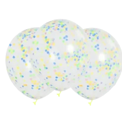 Lot de 3 Ballons Confettis multicolore