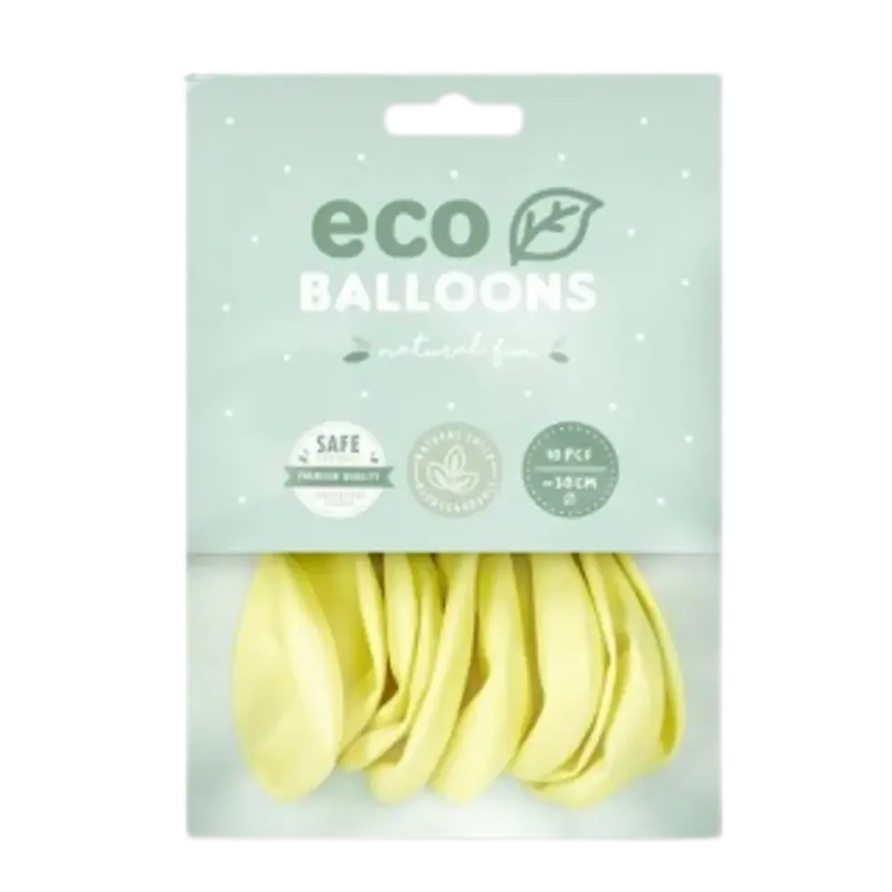 Lot de 10 Ballons de Baudruche Biodégradable Crème