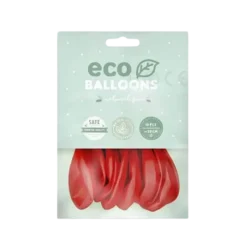 Lot de 10 Ballons de Baudruche Biodégradable Rouges