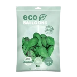 Lot de 100 Ballons de Baudruche Biodégradable Verts