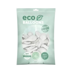 Lot de 100 Ballons de Baudruche Biodégradable Blancs
