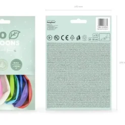 Lot de 10 Ballons de Baudruche Biodégradables Multicolore