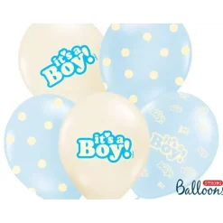 Lot de 6 ballons "It's a Boy" Mix