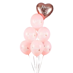Lot de 6 Ballons"Mum To Be" Rose - 30cm