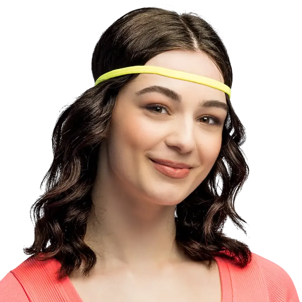Lot de 4 Bandeaux Élastiques Fluo UV – Accessoires Années 80 et Festival