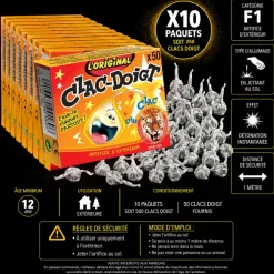LOT DE 5 BOITES DE CLAC-DOIGT® LE TIGRE®
