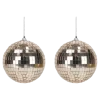 Lot de 2 Boules à Facettes Disco Or Rose - 10cm