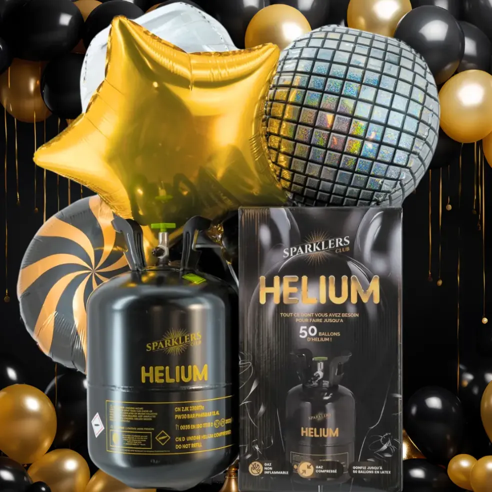 Lot de 3 Bouteilles Hélium Jetable 50 Ballons (0,40m3