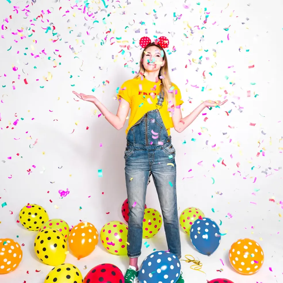 Lot de 6 Canons à confettis 80 CM Multicolore