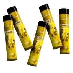Lot de 5 Fumigènes à Goupille Jaune 1 min