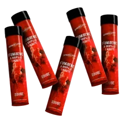 Lot de 5 Fumigènes à Goupille Rouge 1 min