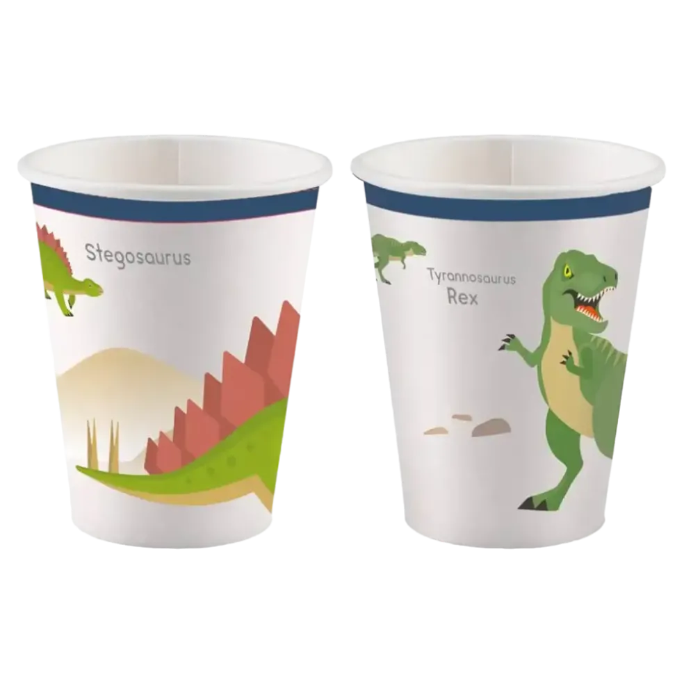 Lot de 8 Gobelets Dinosaure
