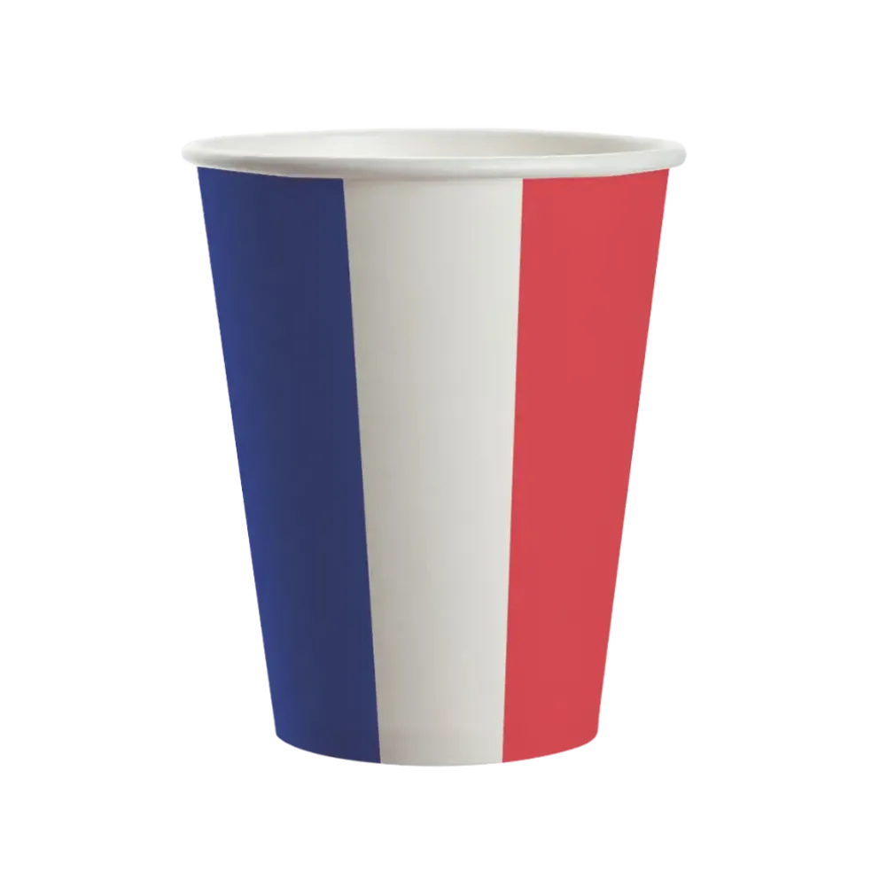 Lot de 8 gobelets en papier France