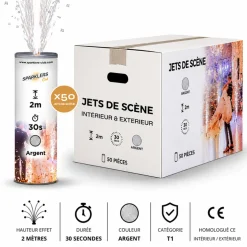 Lot de 50 Jets De Scène 2 Mètres / 30 sec Argent