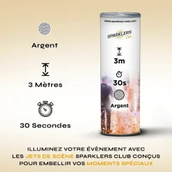 Lot de 50 Jets de scène 3 Mètres/ 30 sec argent