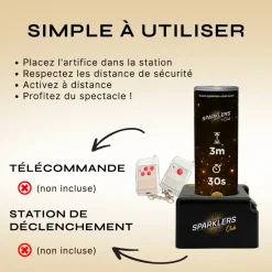 Lot de 50 Jets de scène 3 mètres 30 secondes Or