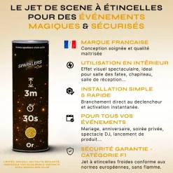 Lot de 50 Jets de scène 3 mètres 30 secondes Or